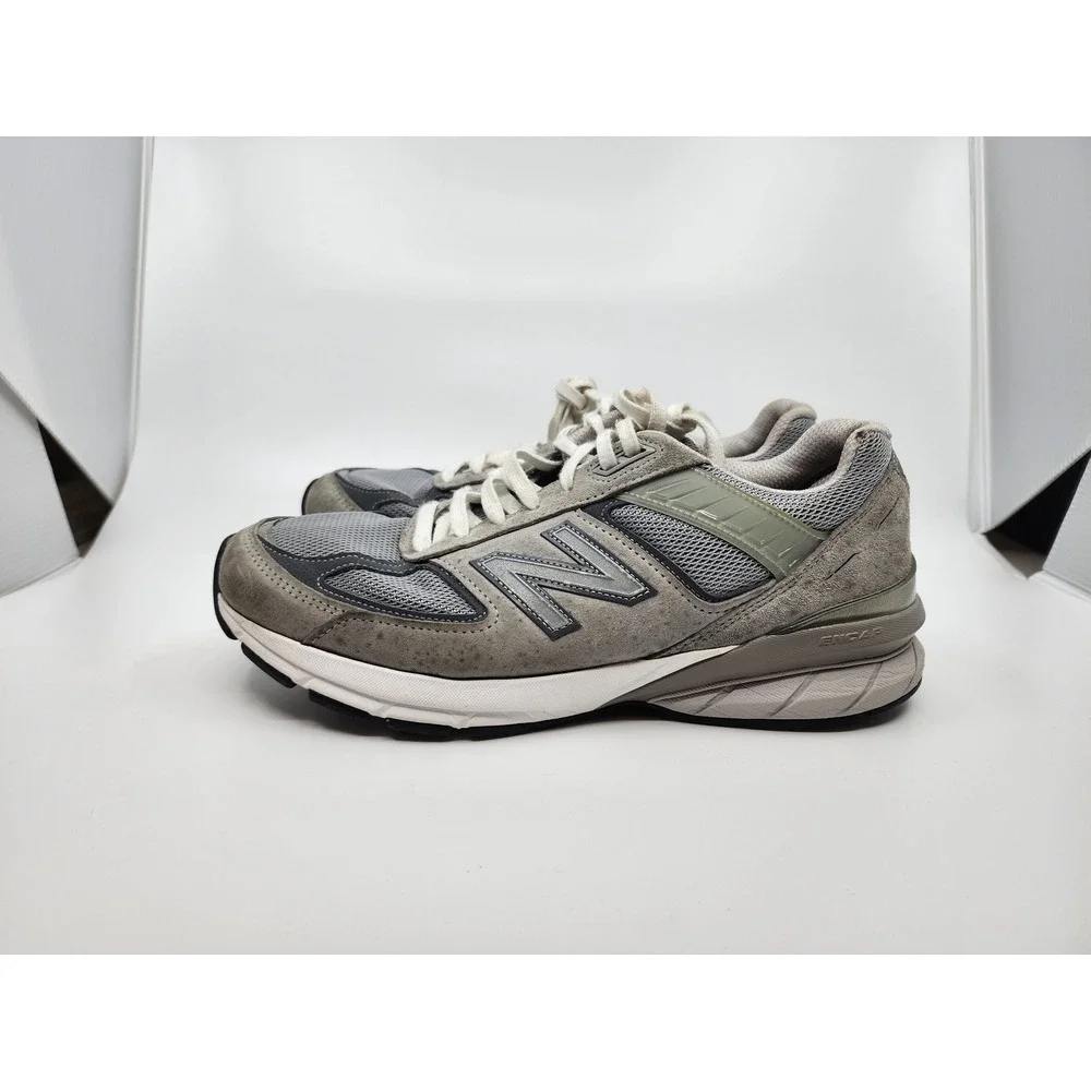 New Balance 990v5 Made in USA Grey Suede Sneakers M990GL5 Mens 9.5 D